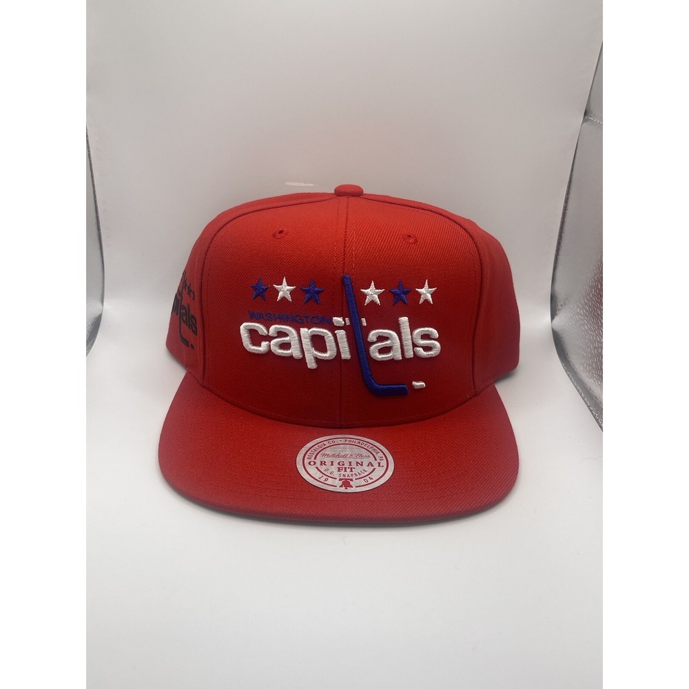 Washington Capitals Hat Cap Snapback Red White Blue Mitchell & Ness‎ NHL Hockey